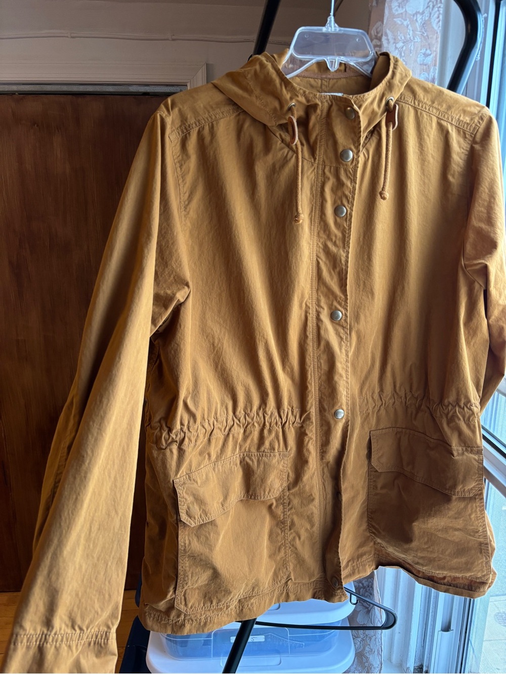 EUC Madewell Anorak Raincoat | Tan Brown Utility Rain Jacket | Women’s Plus 2X - Picture 5 of 16